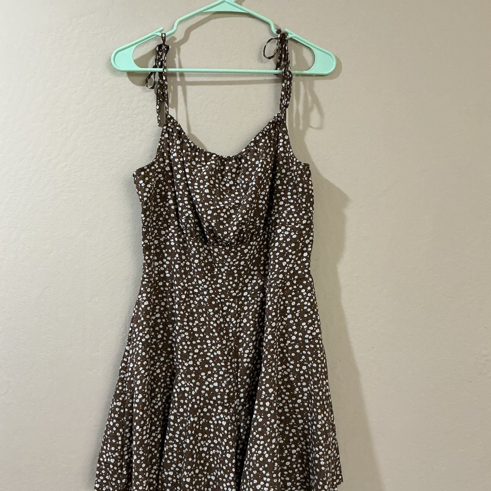 Amazon Brown and White Polka Dot Jumpsuit